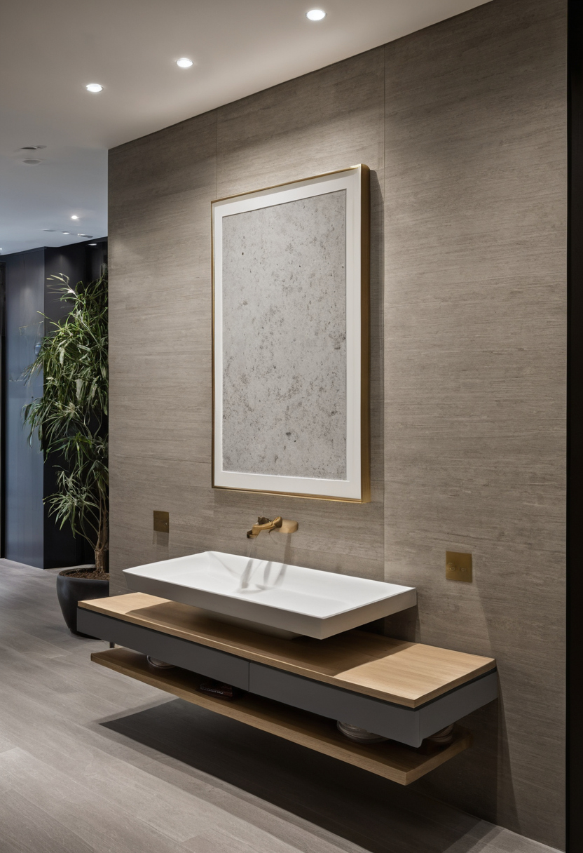 A measured grouping can replace one oversized artwork without losing visual scale interior planning detail